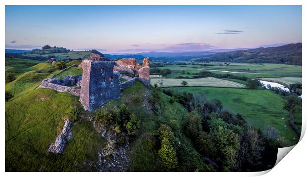 Dryslwyn Castle in South Wales Print by Leighton Collins