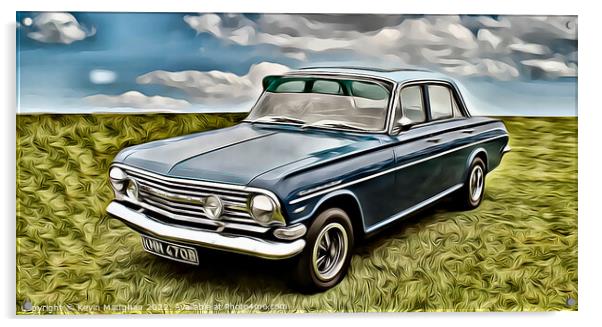 Vauxhall Cresta (Digital Cartoon Art) Acrylic by Kevin Maughan