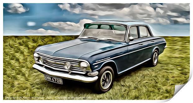 Vauxhall Cresta (Digital Cartoon Art) Print by Kevin Maughan