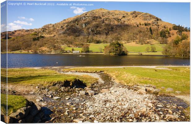 Rydal Water Lake District Outdoors Canvas Print by Pearl Bucknall