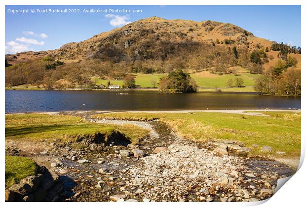 Rydal Water Lake District Outdoors Print by Pearl Bucknall