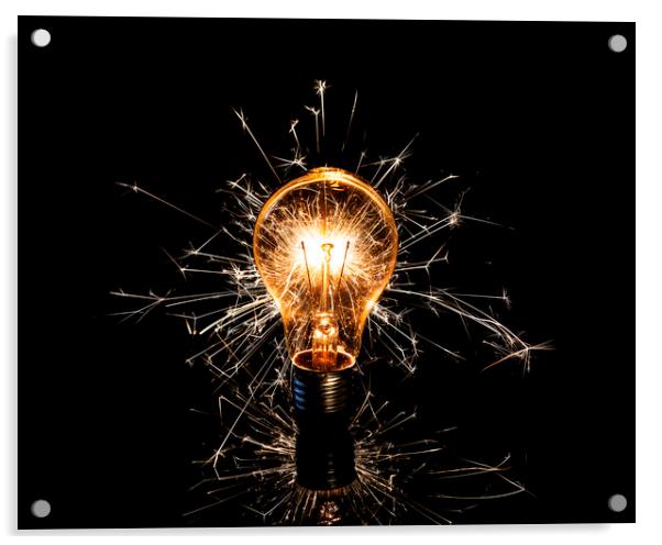 Sparkly Light Bulb Acrylic by overhoist 