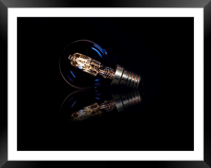 Light Bulb Framed Mounted Print by overhoist 