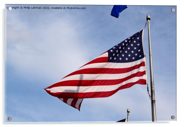 US Flag 2021 (1A) Acrylic by Philip Lehman