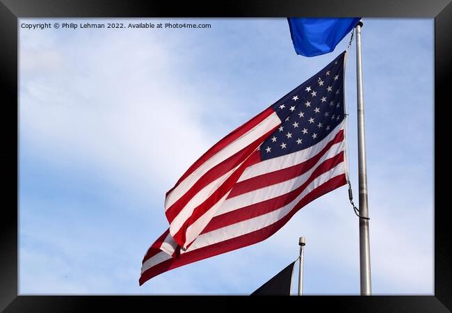 US Flag 2021 (4A) Framed Print by Philip Lehman