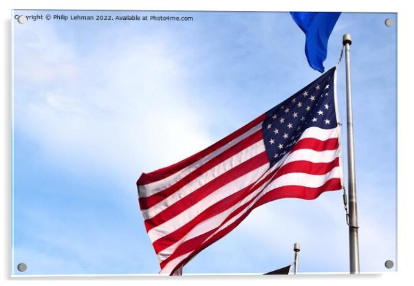 US Flag 2021 (2A) Acrylic by Philip Lehman