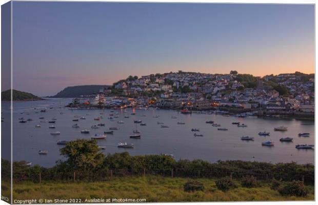 Salcombe at sundown  Canvas Print by Ian Stone