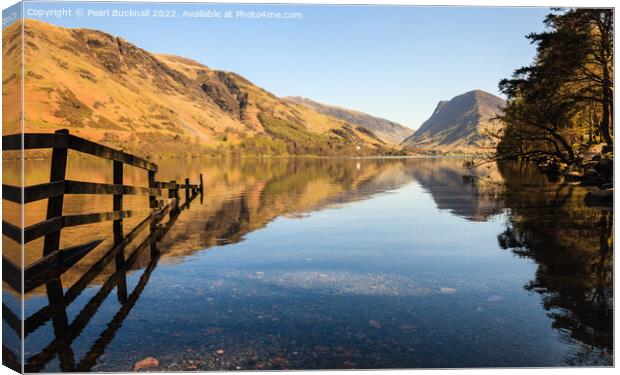 Buttermere Lake District England Outdoors Canvas Print by Pearl Bucknall