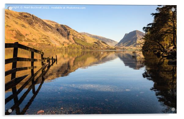 Buttermere Lake District England Outdoors Acrylic by Pearl Bucknall