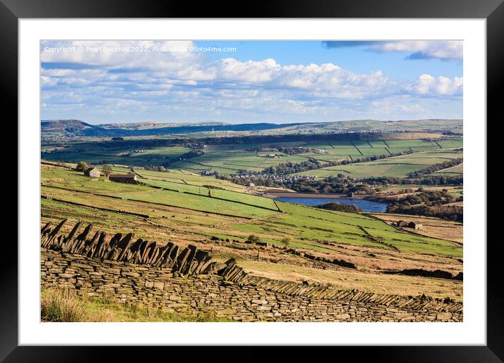 Countryside Landscape Peak District Yorkshire Framed Mounted Print by Pearl Bucknall
