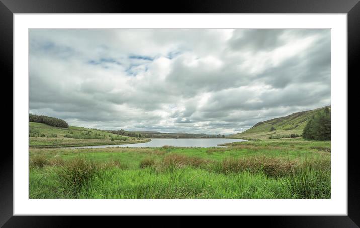 Calf Hey Reservoir Framed Mounted Print by Jonathan Thirkell