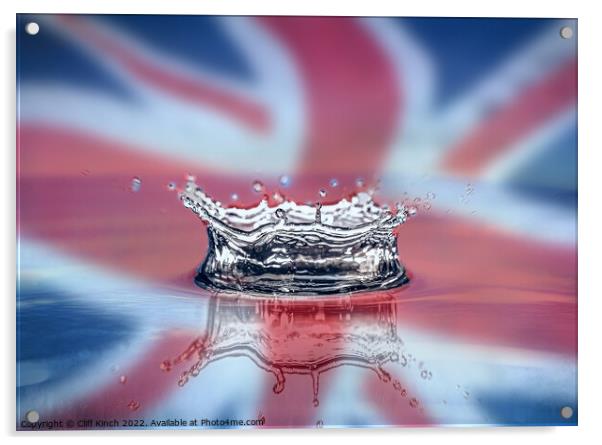 Platinum Jubilee Crown Acrylic by Cliff Kinch