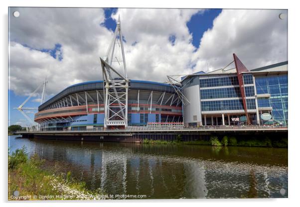 Principality Stadium, Cardiff, Wales  Acrylic by Gordon Maclaren