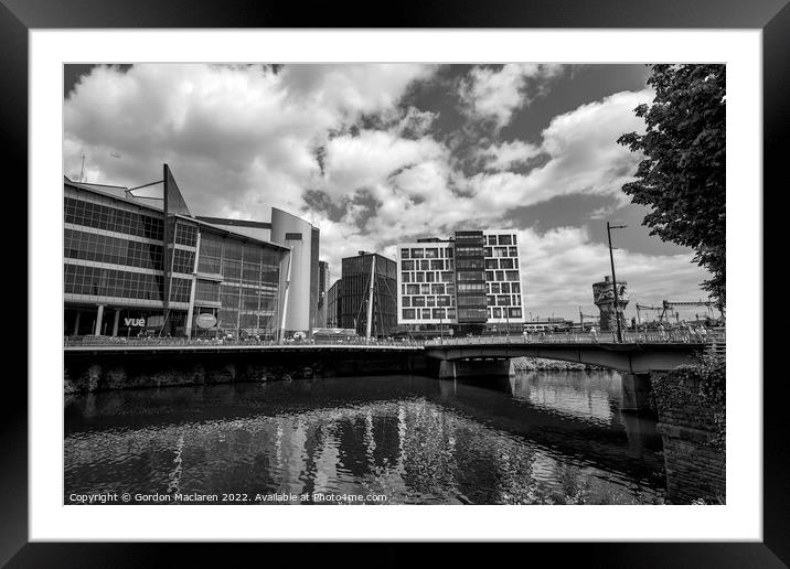 Principality Stadium, Cardiff, Wales Monochrome Framed Mounted Print by Gordon Maclaren