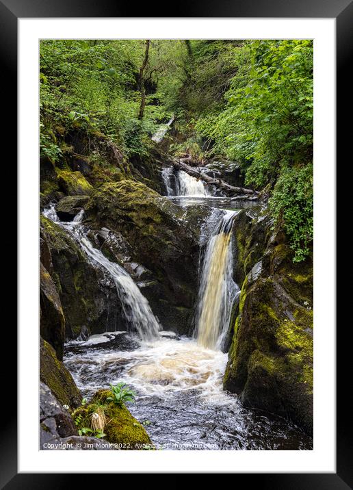 Pecca Falls, Yorkshire Dales Framed Mounted Print by Jim Monk