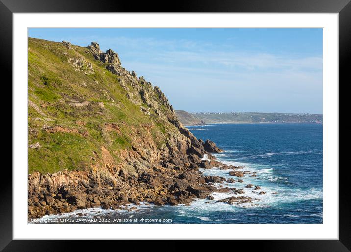 Cape Cornwall Framed Mounted Print by CHRIS BARNARD