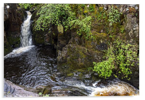 Hollybush Spout, Yorkshire Dales Acrylic by Jim Monk