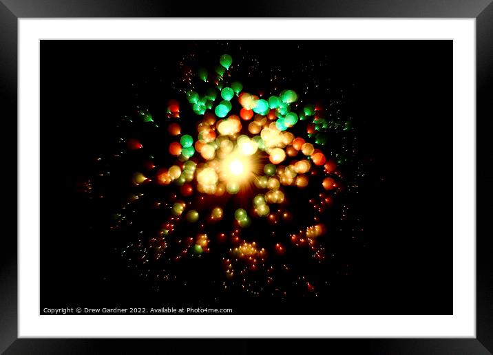 Fibre Optic Light Framed Mounted Print by Drew Gardner