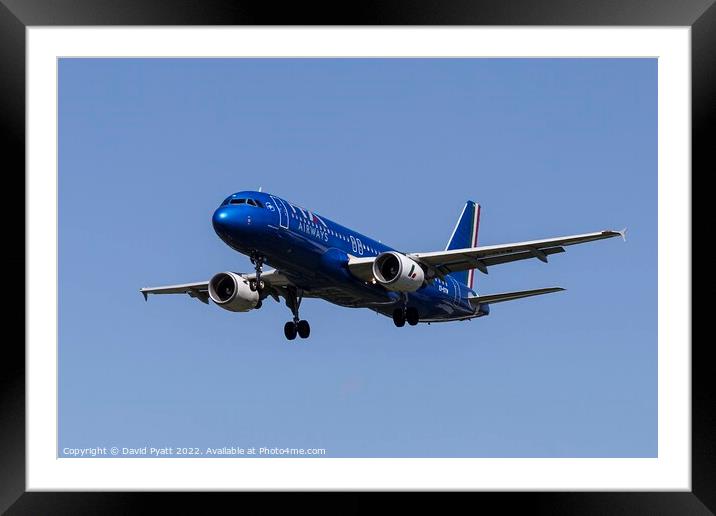 ITA Airways Airbus A320-216  Framed Mounted Print by David Pyatt