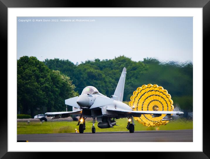 Typhoon with Brake Parachute  Framed Mounted Print by Mark Dunn