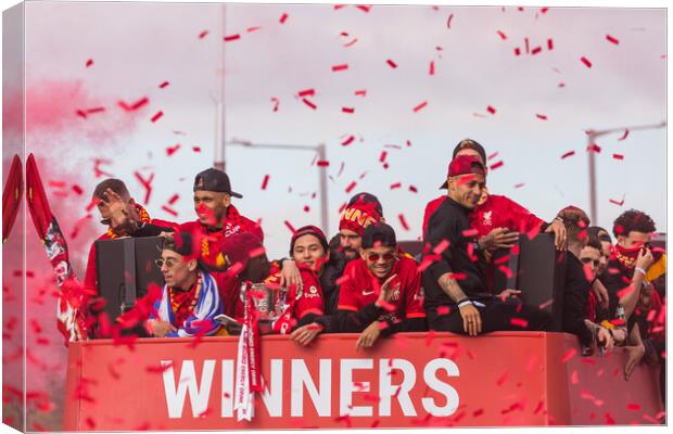 Liverpool FC cup winners parade Canvas Print by Jason Wells