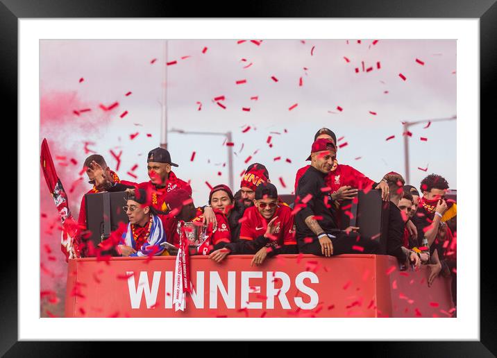 Liverpool FC cup winners parade Framed Mounted Print by Jason Wells