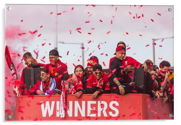 Liverpool FC cup winners parade Acrylic by Jason Wells