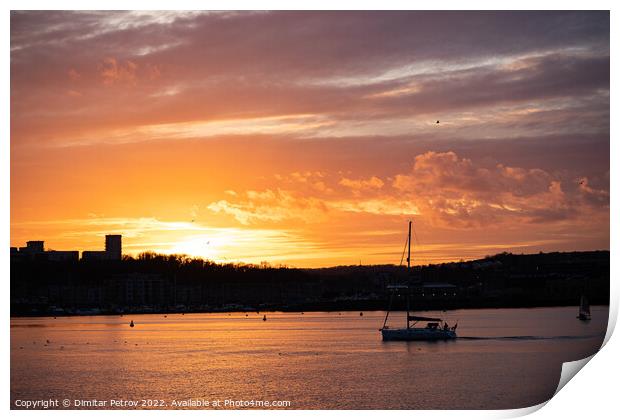 Cardiff Marina  Print by Dimitar Petrov