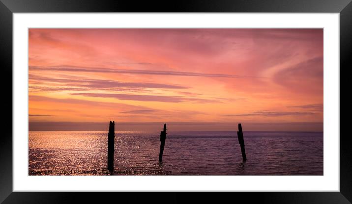 Majestic Sunset on Abersoch Beach Framed Mounted Print by David McGeachie