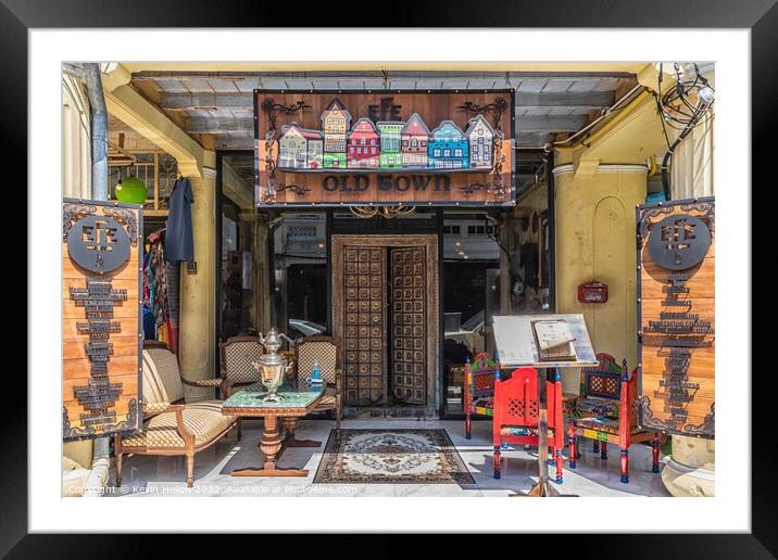 Efe Turkish restaurant, Old Phuket Town, Thailand Framed Mounted Print by Kevin Hellon