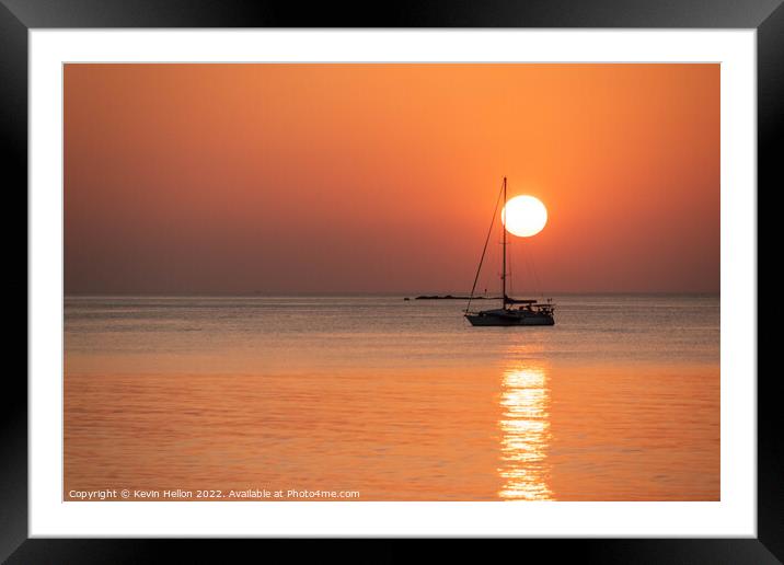 Sunset at Nai Yang Beach, Phuket, Thailand Framed Mounted Print by Kevin Hellon