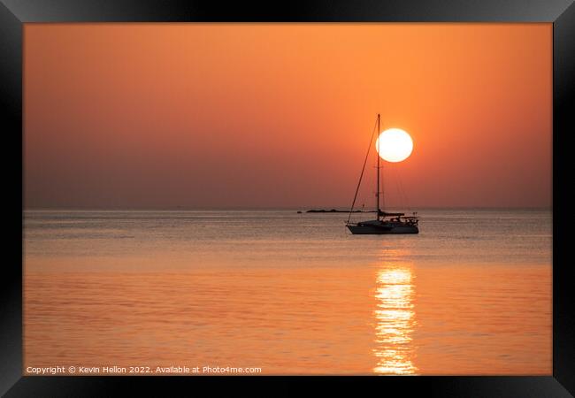 Sunset at Nai Yang Beach, Phuket, Thailand Framed Print by Kevin Hellon