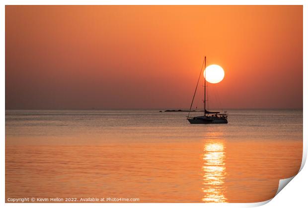 Sunset at Nai Yang Beach, Phuket, Thailand Print by Kevin Hellon