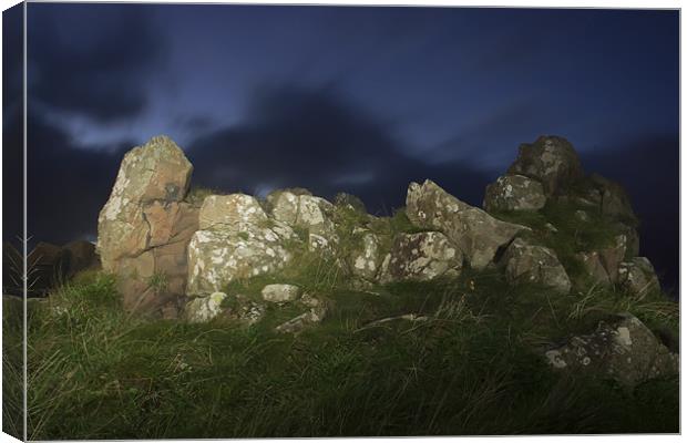 Rocks at night Canvas Print by Sam Smith