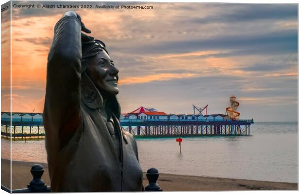 Look To The Skies At Herne Bay Canvas Print by Alison Chambers