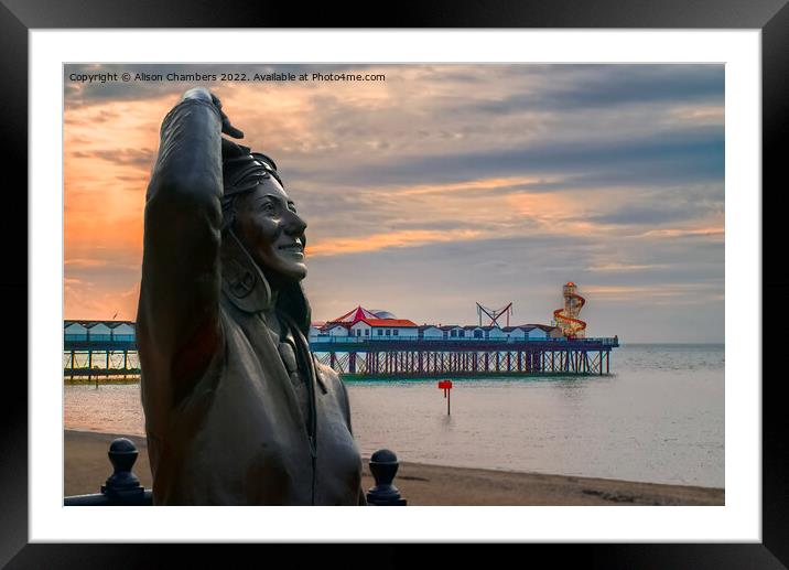Look To The Skies At Herne Bay Framed Mounted Print by Alison Chambers