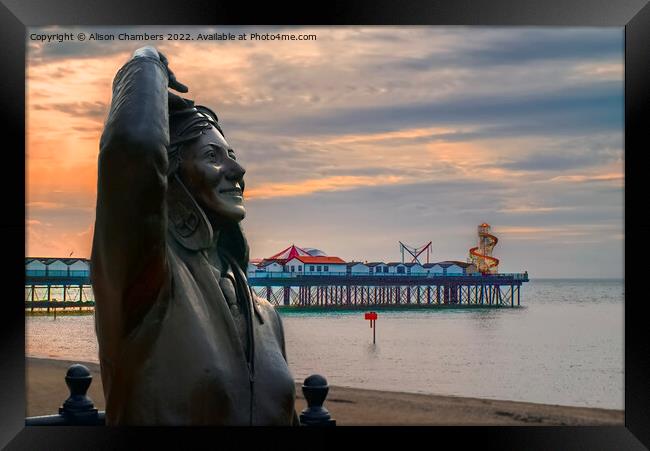 Look To The Skies At Herne Bay Framed Print by Alison Chambers