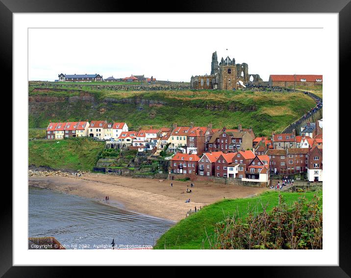 Old Whitby, Yorkshire. Framed Mounted Print by john hill