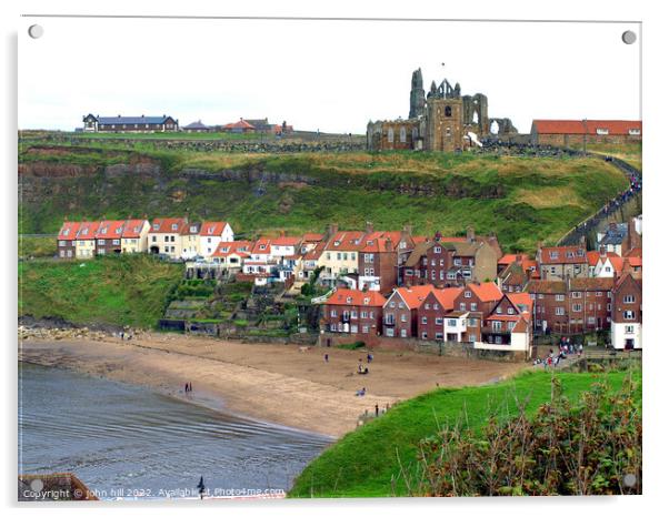 Old Whitby, Yorkshire. Acrylic by john hill