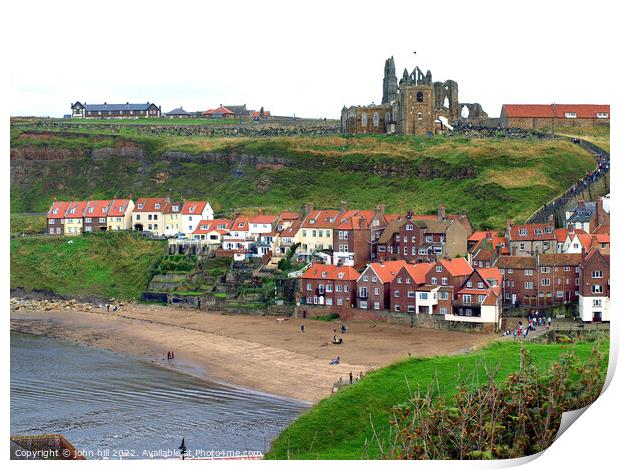 Old Whitby, Yorkshire. Print by john hill