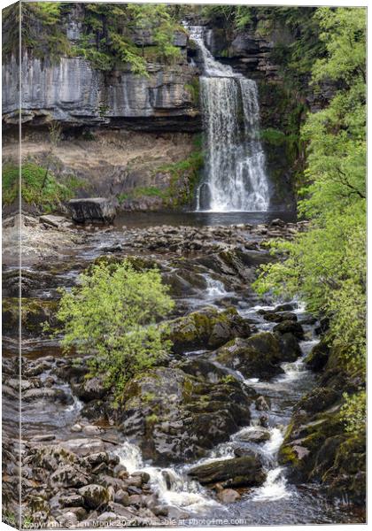 Thornton Force Waterfall Canvas Print by Jim Monk