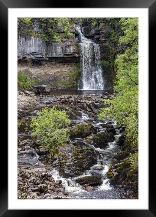 Thornton Force Waterfall Framed Mounted Print by Jim Monk