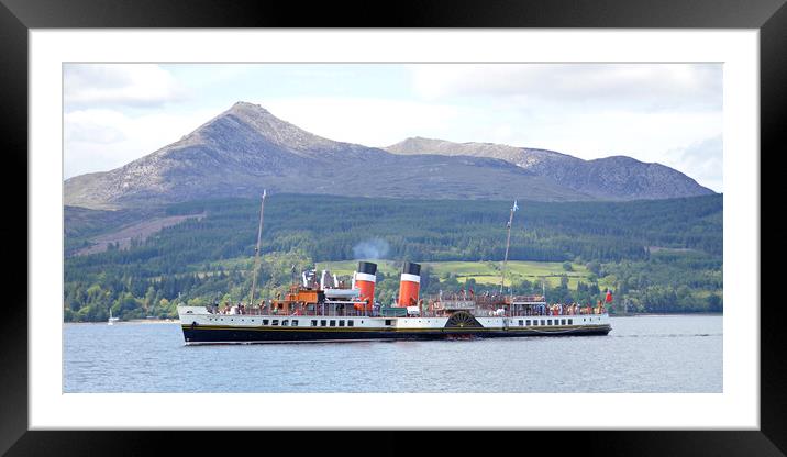 PS Waverley arriving at Brodick, Isle of Arran Framed Mounted Print by Allan Durward Photography
