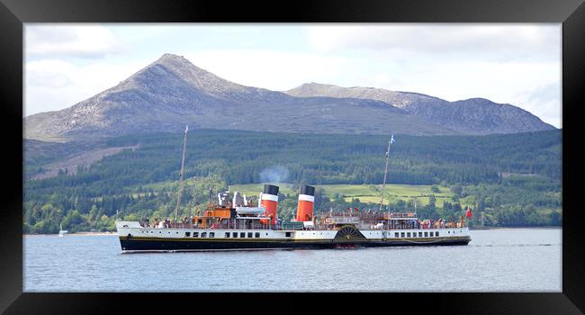 PS Waverley arriving at Brodick, Isle of Arran Framed Print by Allan Durward Photography