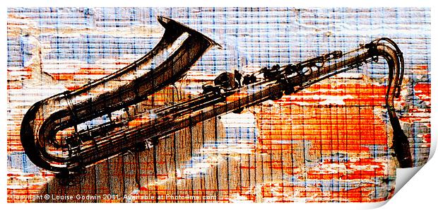 Abstract Saxophone Print by Louise Godwin