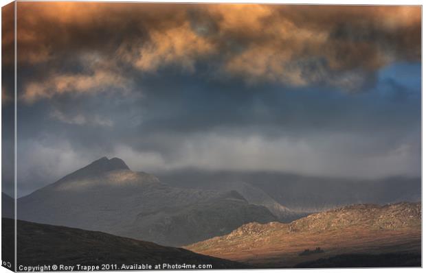 Clouds over snowdonia Canvas Print by Rory Trappe