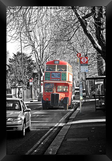 London RT Red Bus Framed Print by Dawn O'Connor