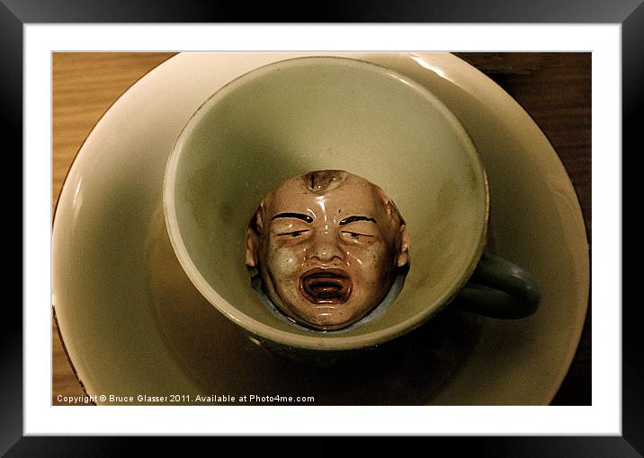 CRYING IN MY TEA CUP Framed Mounted Print by Bruce Glasser