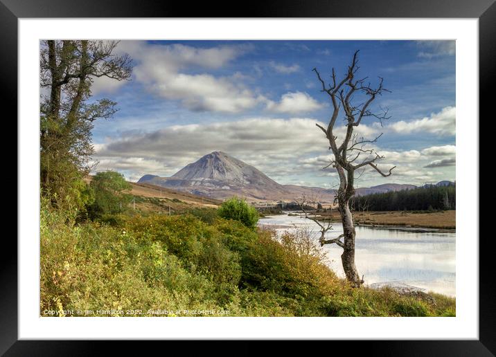 Mount Errigal, Donegal, Ireland Framed Mounted Print by jim Hamilton