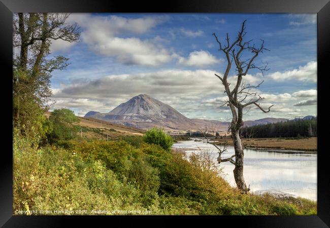 Mount Errigal, Donegal, Ireland Framed Print by jim Hamilton